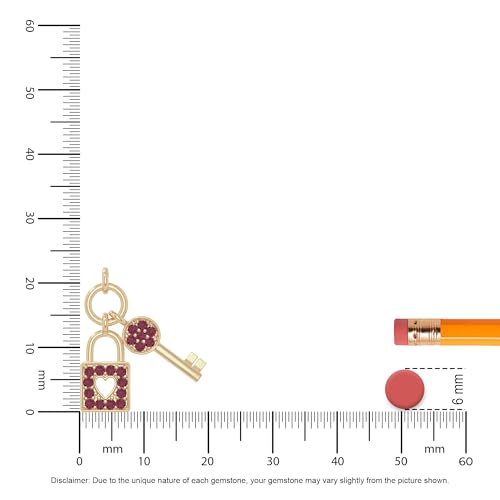 Natural Gemstone Lock & Key Pendant Necklaces for Women in Silver/18K Yellow/Rose Gold Vermeil, Birthstone Jewelry Gifts for Her Birthday, Wedding, Anniversary, Graduation, Mothers Day3