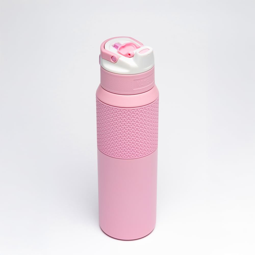 Kambukka Elton Isolierte Wasserflasche - Schmutz- und geruchsresistent, stoßfest, spülmaschinenfest, griffig, 3-in-1-Deckel mit Milliliter-Markierungen