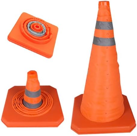 CLEARWAY Collapsible Traffic Cones 28 inch | 70 cm | Multipurpose Pop Up Reflective Foldable Traffic Cone | Safety Cone |HILAZ SAFETY-
