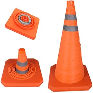 Collapsible Traffic Cones 28 inch | 70 cm | Multipurpose Pop Up Reflective Foldable Traffic Cone | Safety Cone |HILAZ SAFETY-