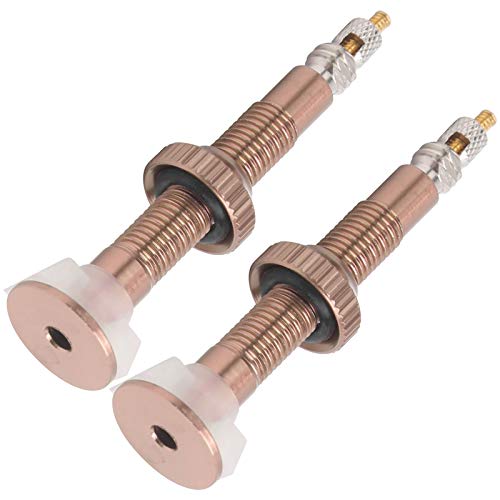 Extender Valves, 1 Pair 40mm Extended Air Valve Tubeless Valve Core Nozzle for Mountain Bike(Brown) Riding