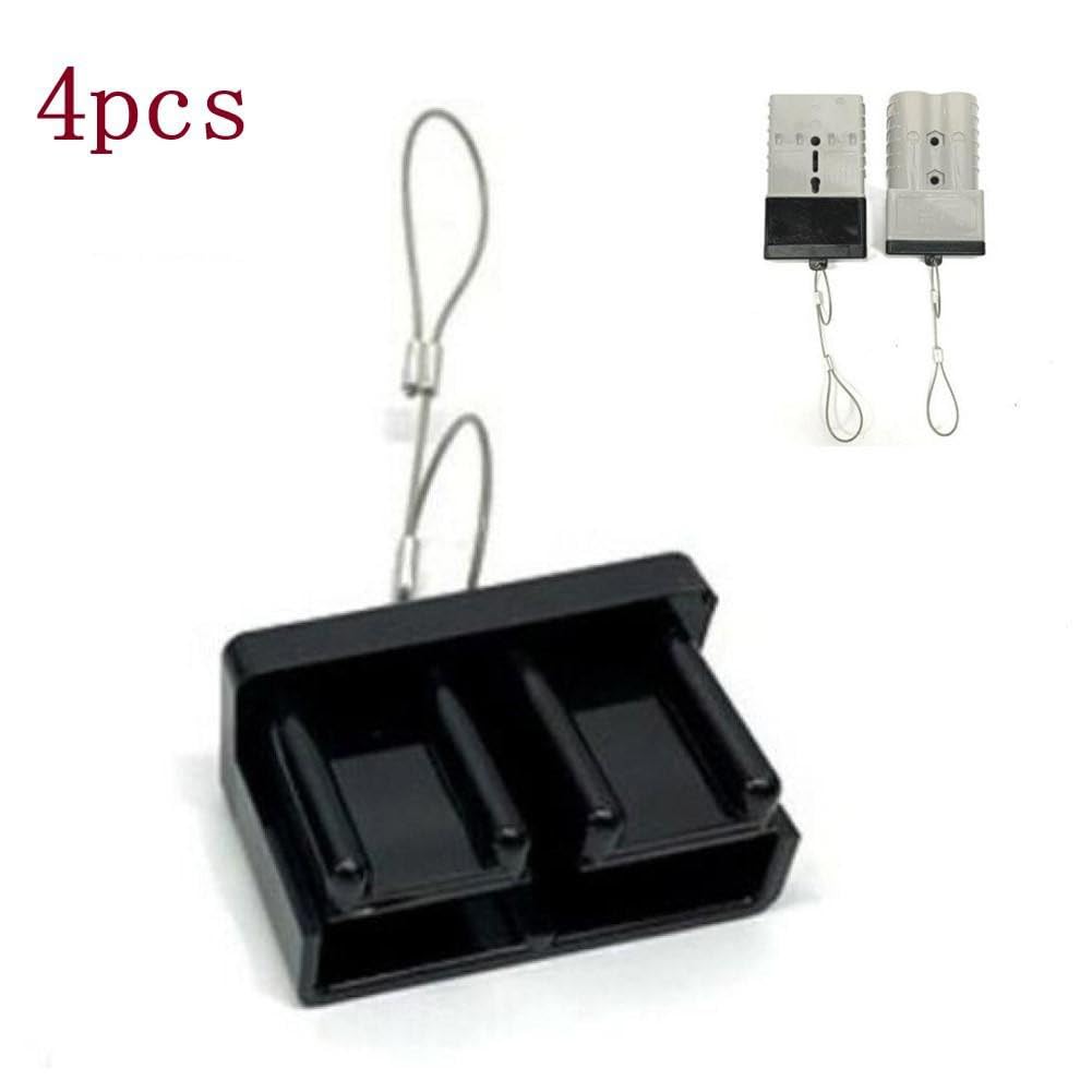 Lot de 4 cache-poussière pour prise de batterie 50 A Anderson - Capuchon de protection en PVC ignifuge