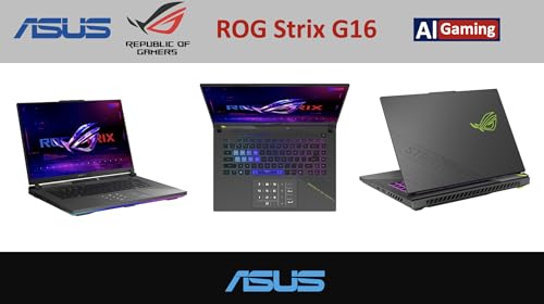 Image of ASUS ROG Strix G16 AI Gaming Laptop 16.0 inch 240Hz IPS WQXGA Display (AMD Ryzen 9 9955HX, GeForce RTX 5070 8GB, 64GB DDR5, 4TB PCIe SSD, RGB KB, WiFi 6E, Win 11 Pro) w /DKZ USB Port Expander