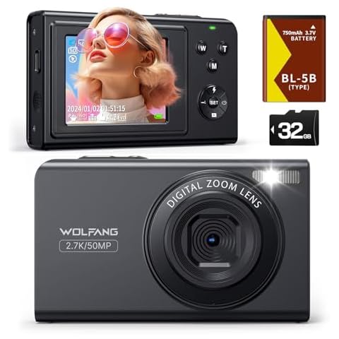 WOLFANG 2.7K Kids Compact Camera Cover