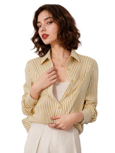 Image of Women Shirt||Women Relaxed Fit Vertical Striped Spread Collar Cotton Casual Shirt (S-12-19)