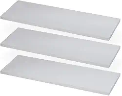 KIT 3 Prateleiras Estante 60x20 Madeira MDF Brancas + Suporte Invisível