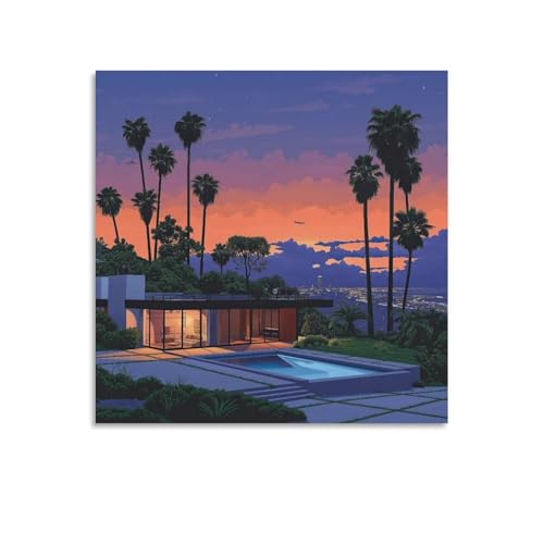 永井博アートポスター (6) 壁飾り バスルーム 寝室装飾 油彩画 ウォールアート 素晴らしいギフト20x20inch(50x50cm)