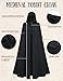 Scarlet Darkness Women Renaissance Hooded Cape Medieval Cloak Hobbit Halloween Costume Black
