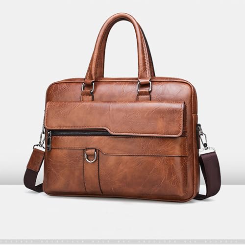 leather Laptop Bag for Men 16 inch Laptop Briefcase Waterproof,Handbags Shoulder Crossbody Bag Business2