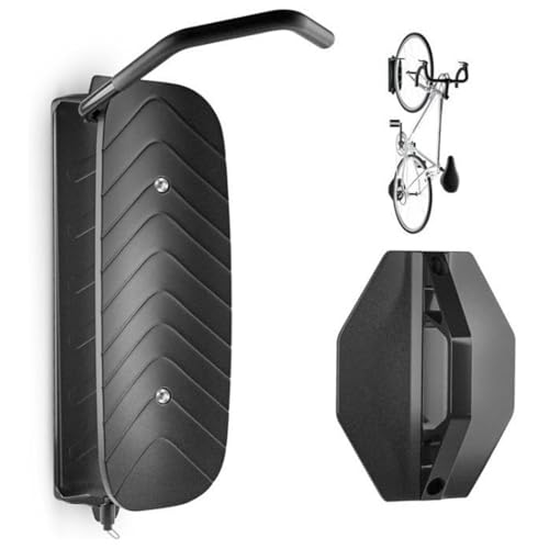 diceevil 自転車 スタンド 縦置き バイクハンガー ロードバイク 壁掛け 取付簡単 自転車 スタンド 角度調整可能 省スペース 室内 炭素鋼製 後輪固定スペーサー付き