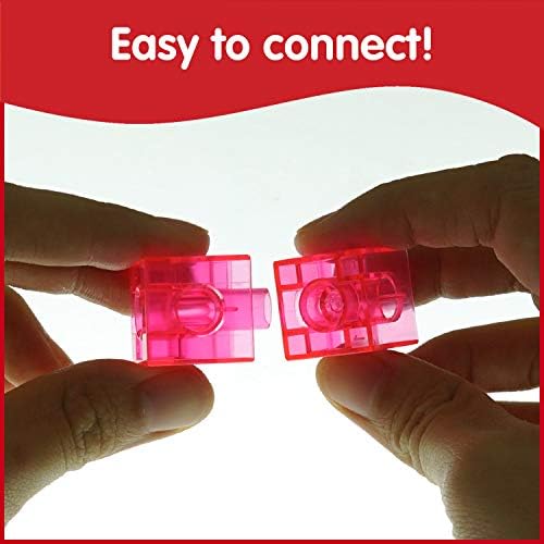 edxeducation Translucent Linking Cubes - Construction Toy for Early Math - Set of 100 - 0.8 Inch - Light Table Toy - Elementary + Preschool Learning