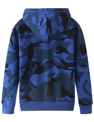 Spring&Gege Boys Camo Print Hoodies Soft Full Zipper Hooded Sweatshirt2