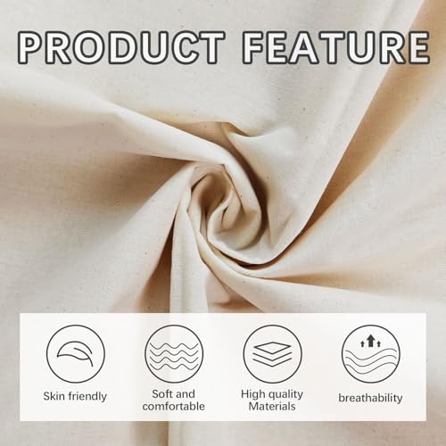 Arkbaodan GAUZE MATERIAL *5 YARDS 100% Cotton Muslin Fabric Medium Weight Linen Fabric thumb #2