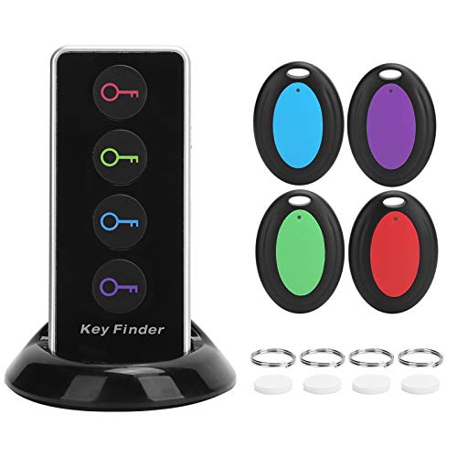 Key Finders,Remote Finder Wireless Item Rf Locator Make Noise 1 Rf Transmitter 4 Receivers Anti Lost Tag Key Wallet Pet Smart Tracker for Finding Pet Wallet and Key