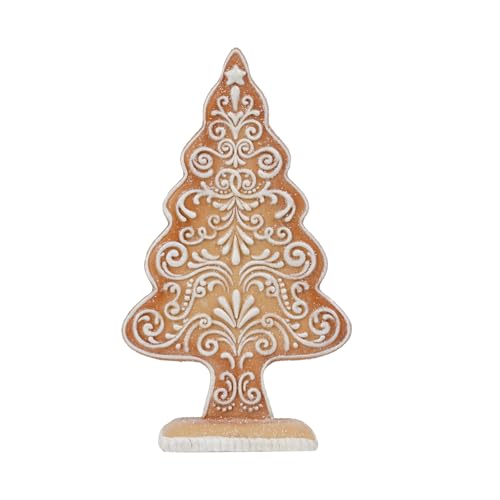 Braxio Christmas Tree Decorations Gingerbread Decor - Resin Gingerbread Xmas Tree Christmas Decor Indoor Room Decor Aesthetic Gifts for Women 5 * 2 * 8.25 Inch