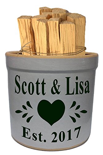 2 Gallon Personalized Stoneware Crock - Heart #TOP1