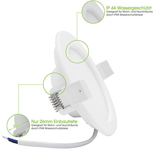 LED Einbaustrahler Lumare extraflache LED Einbauleuchte IP44