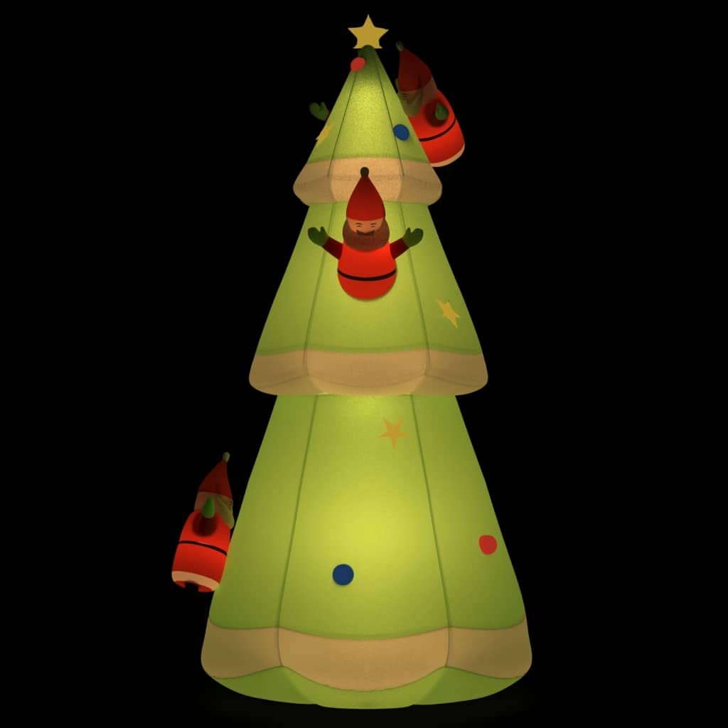 Aufblasbarer Weihnachtsbaum mit LEDs, 500 cm, wasserabweisendes Oxford-Gewebe, schnell aufblasbar für Festliche Outdoor-Weihnachtsdekoration