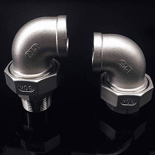 Codo acero inoxidable 304 hembra macho para eliminar goteras en roscas de 3/8 2