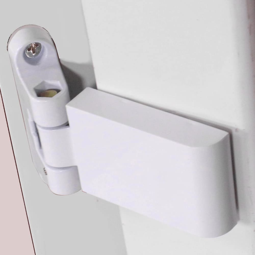 MyncbD bisagras Bisagra de Puerta Puertas francesas de PVC Seguridad Bisagra de Puerta Pesada de Acero plástico Blanco de Plataforma Interior y Exterior Hardware