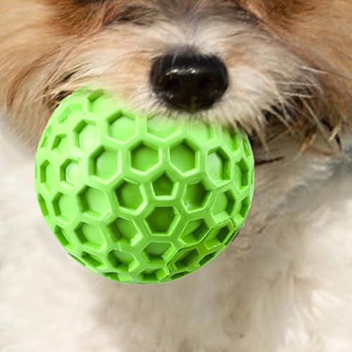 Fruusv Quietschende Hundespielzeugbälle, interaktiver Gummi- Kaugummi, langlebig und robust, sicheres und sicheres Material (bite- resistant), ideal für Zuhause, Schlafzimmer & Wohnzimmer, S-6