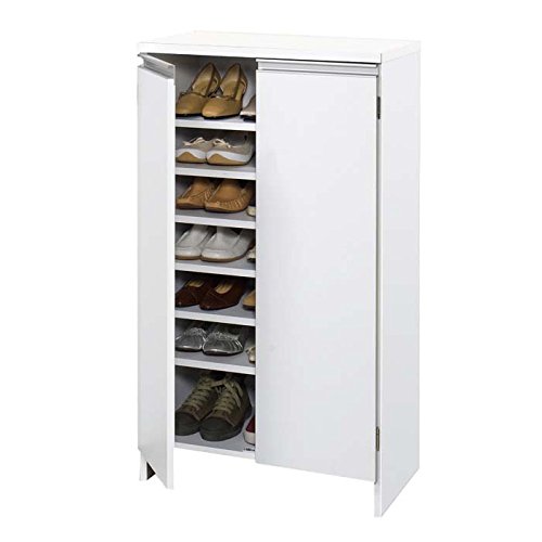 奥行ゆったりシンプルシューズボックス・ディノス・高さ110cm・幅60cm・白 Amazon｜ディノス 下駄箱 玄関収納 シューズボックス 奥行ゆったり