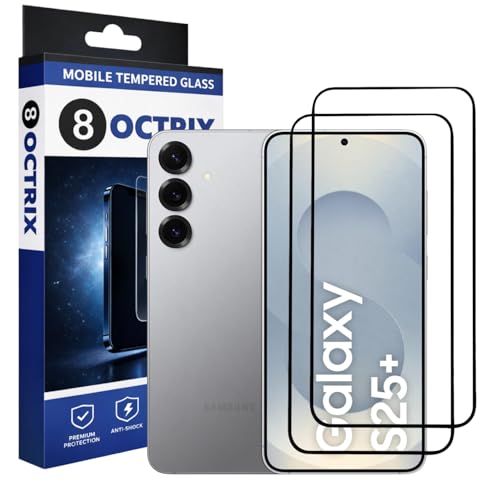 Image of Military-Grade Tempered Glass Screen Protector Compatible for Samsung Galaxy S25 Plus with Edge to Edge Coverage - Case Friendly, Anti-Scratch & Bubble-Free Installation Kit (Pack Of 2)