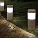 MAGICLULU Cylindrical Solar Lawn Lamp Ground Plug Light for Outdoor Landscape Lighting Tool, Dark Grey In-ground Light for Garden Patio Pathway