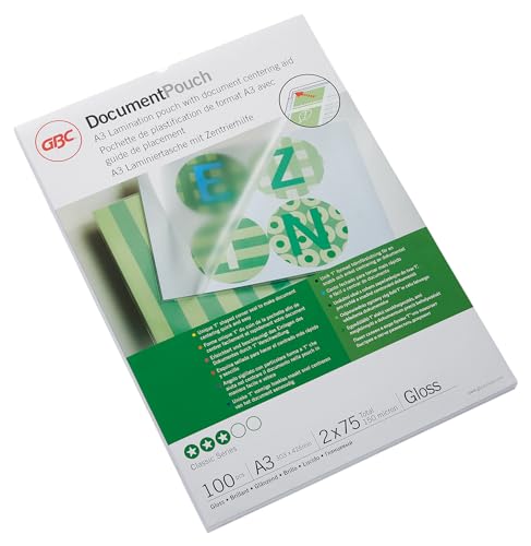 Carteras DIN A3 fundas de plastificación térmica GBC 3200745 espesor 2X75 micras