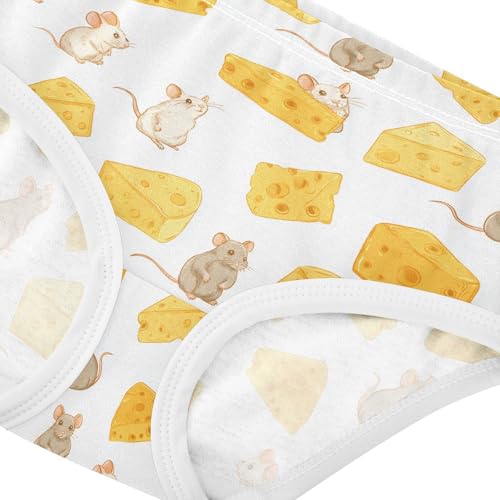 Girls Underwear Soft Cotton Cheese Mouse Kids Panties in Sizes 2/3t, 4t, 5t, 6 and 84