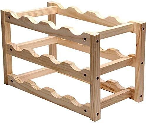 Aerveal Wine Holder 12 Bottle Modular Wine Rack Beech Wood - Very Sturdy And Will Last Long Storage #TOP1