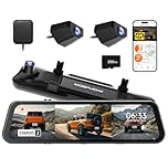 WOLFBOX G900 Tripro Bumper Version 3 Channel 4K Mirror Dash Cam, 8MP STARVIS 2 IMX678 Night Vision, 4K+2.5K+1080P Front and Rear Bumper Dash Cam, 5.8GHz WiFi, Voice Control, Includes 256GB Card & GPS