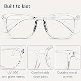 Gaoye Blue Light Blocking Glasses - Fashion Square Fake Eyeglasses, Anti UV Ray Computer Gaming Glasses, Blue Blockers Glasses for Women/Men - Image 6