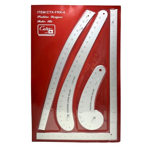 Cutex Fashion Designers Ruler Kit - French Curves L-Square Curve Stick
