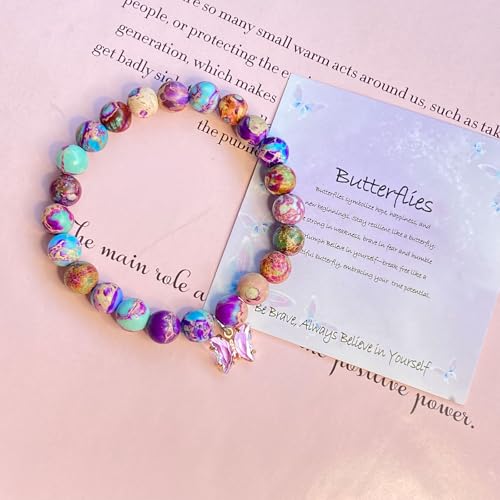 Image of Butterfly Jewelry Gifts - Butterfly Necklace Bracelet for Women