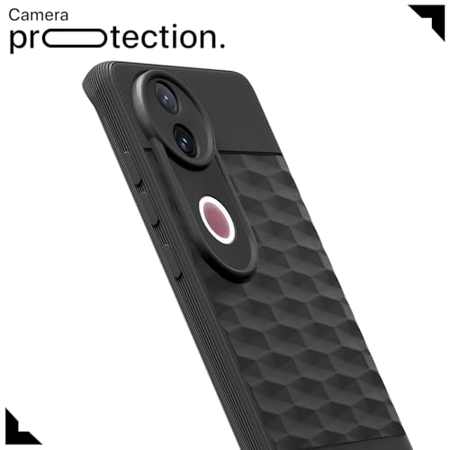 Image of Outlouders Back Cover for Vivo T4R 5G / iQoo Z10R 5G / Vivo V50 5G / V50e 5G | Full Camera Protection | TPU Soft Flexible Shockproof Bumper Case (Black)