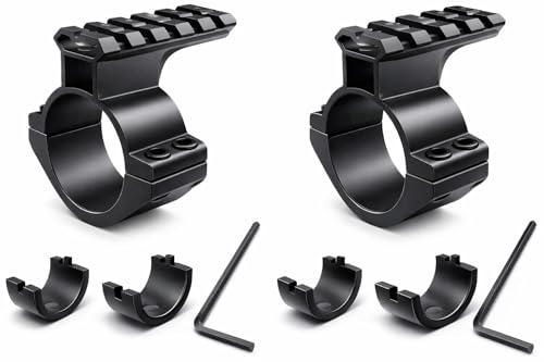 Gotical Optics 25.4/30 mm Scope Rings Picatinny Rails Adapter Red Dot Scope Mount Tactical Light Mount, Top Rail for Backup Lasers (Set of 2)