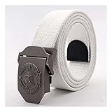 Befestigung: Schnalle HUYUEXIN Herren Military Tactical Canvas Gürtel - 3D Sign Quick Release Schnalle Gurtband, Sichel Plus Größe 1,5\