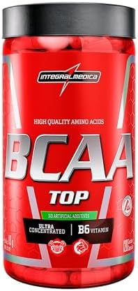 Aminoácidos Essenciais BCAA Top 120 Cáps – Para Recuperação e Des...