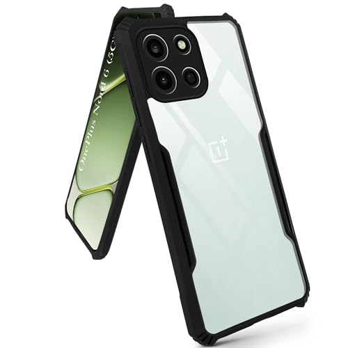 Image of Jkobi Hybrid Back Cover Case for OnePlus Nord 6 (Shockproof with Polycarbonate Clear Panel | Professional Black)