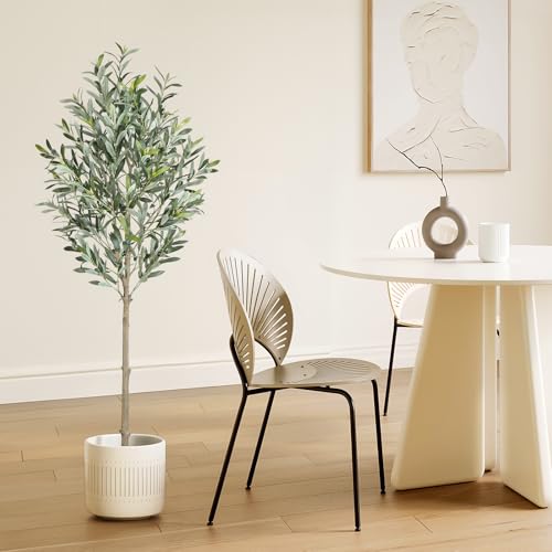 Bludrfnly Olivenbaum Künstlich 150cm - Kunstpflanzen Groß, Künstliche Pflanzen Deko, Kunstpflanze Olivenbaum im Topf für Zuhause, Wohnzimmer, Flur, Schlafzimmer, Büro, Einkaufszentrum