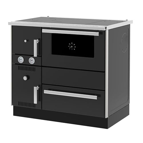 Sannover Thermique - Cuisinière Bois Chauffage (7,44 kW) + Bouilleur (20,1 kW) Sannover 27 kW Noir
