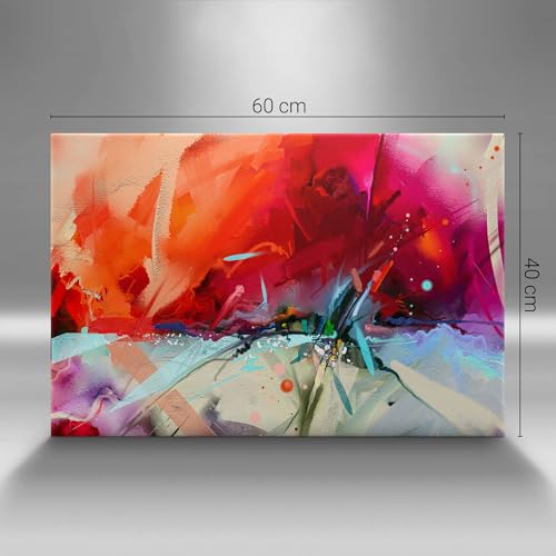 Tableau d'art abstrait Wallfluent imprimé sur toile premium au format 60x40 - 4