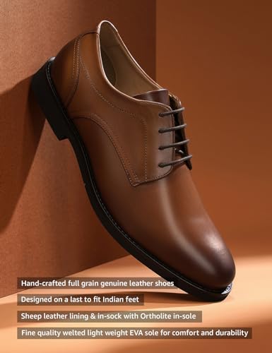 Buy Symbol Premium Men's Formal Classic Derby Black Leather