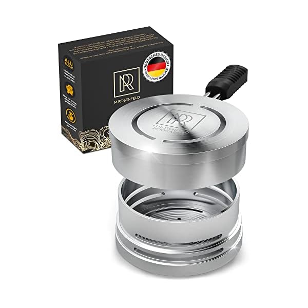 M. ROSENFELD Smokebox Shisha – HOOKARTIS 3.0 – Heat Management Shisha Kopf Aufsatz mit DoppelringBoden passt für alle…