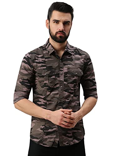 Image of Peppyzone Men's Regular Fit Cargo Shirt