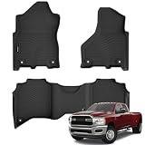 AUXKO All Weather Floor Mats for 2019-2025 2026 2027 Ram 2500/3500 Crew Cab