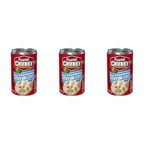 Image of Campbell's Chunky Soup, Old Fashioned Potato Ham Chowder, 18.8 Oz Can (Pack of 3)