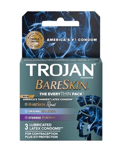 Trojan Bareskin Everythin Condom - Variety Pack of 3