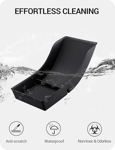 BASENOR 2026 Upgrade Tesla Model Y Model 3 Lower Center Console Organizer Tray Bottom Storage Box Fit 2021-2024 Model Y 2021-2023 Model 3